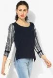 Esprit Navy Blue Striped Blouse Women