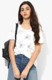 Esprit White Printed T Shirt Women