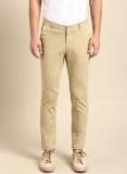 Ether Beige Solid Regular Fit Chinos men