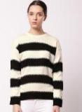 Ether Black & White Striped Pullover Sweater Women