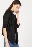 Ether Black Solid Shrug Women