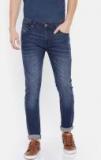 Ether Blue Skinny Fit Mid Rise Clean Look Jeans Men