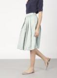 Ether Grey A Line Pleated Skirt Women