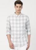 Ether Grey Checked Casual Shirt Men