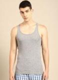 Ether Grey Melange Solid Basic Innerwear Vest ETHR RB PK1 001D Men