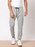 Ether Grey Solid Straight Fit Joggers Men