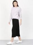 Ether Grey Solid Sweater women