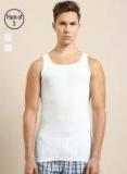 Ether Pack Of 3 Self Striped Innerwear Vests ETHR VST PK3 004A Men