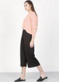 Ether Peach Solid Pullover Sweater Women