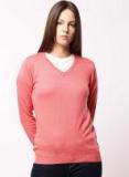 Ether Pink Solid Pullover Women