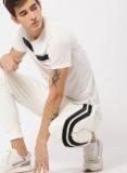 Ether White Regular Fit Solid Joggers Men