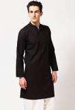 Even Black Kurta Men