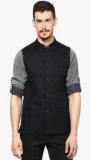 Even Black Solid Ethnic Jacket Men