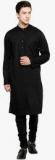 Even Black Solid Kurta men