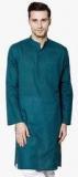 Even Blue Solid Kurta Men