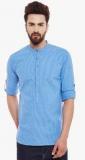 Even Blue Striped Kurta Men