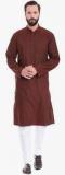 Even Brown Solid Kurta men