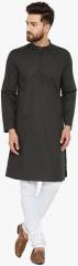 Even Charcoal Striped Kurta men