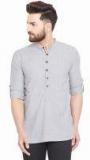 Even Grey Printed Straight Kurta Men