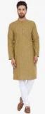 Even Khaki Printed Kurta Men