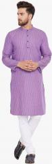 Even Lavender Striped Kurta men