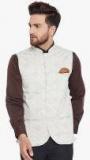 Even Off White Printed Ethnic Jacket Men