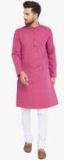 Even Pink Striped Kurta Men