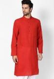 Even Striped Red Kurta Men