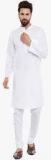 Even White Solid Kurta Men