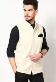 Even Woolen White Nehru Jacket Men