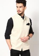 Even Woolen White Nehru Jacket men