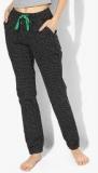 F Loop Black Printed Pant Women