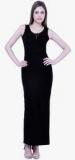 Faballey Black Coloured Solid Maxi Dress Women