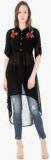 Faballey Black Embroidered Tunic women