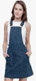 Faballey Denim Dungaree Dress Medium Wash Women