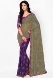 Fabdeal Brown Sarees Women