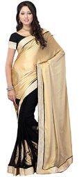 Fabdeal Embroidered Cream Saree Women