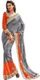 Fabdeal Grey Embroidered Saree women