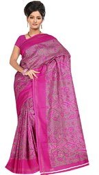 Fabdeal Pink Printed Saree Women