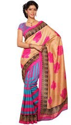 Fabdeal Printed Multi Color Saree women