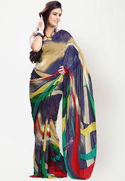 Fabdeal Printed Multi Sarees Women