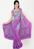 Fabdeal Printed Purple Saree Women