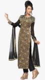 Fabfiza Black Embroidered Dress Material women