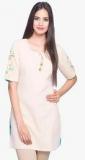 Fabindia Beige Embroidered Cotton Tunic women