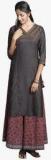 Fabindia Black Embroidered Tussar Kurta Men