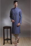 Fabindia Blue Printed Kurta Men