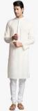 Fabindia Cream Solid Regular Fit Kurta Men