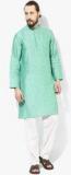 Fabindia Green Solid Kurta Men