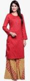 Fabindia Red Printed Cotton Kurta women