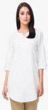 Fabindia White Embroidered Tunic women